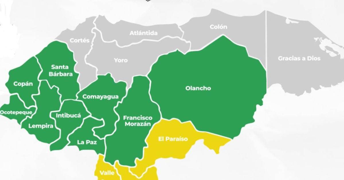 Choluteca, Valle y El Para&iacute;so en alerta amarilla en Honduras por efectos de Milton